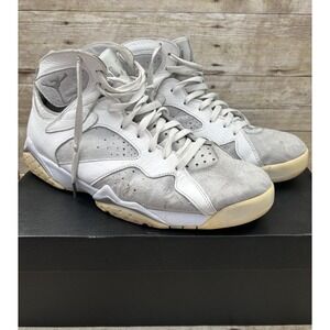 NIKE AIR JORDAN 7 RETRO WHITE-METALLIC SILVER SZ 12 (304775-120]